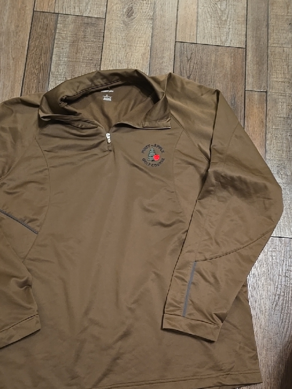 Piney-Apple Golf Quarter-Zip Pullover Jacket - Brown